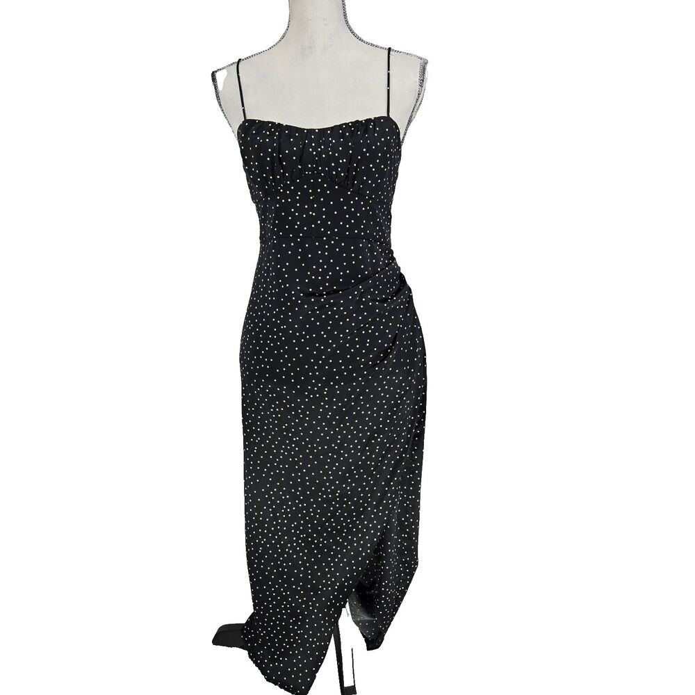 Zara Polka Dot Dress Medium Midi Retro Coquette Classic Timeless